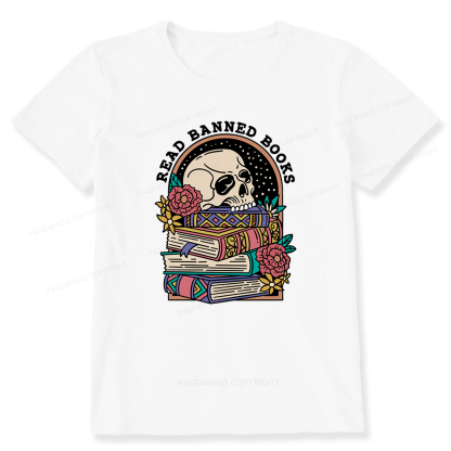 Pagewings Read Banned Book Floral Unisex Tee Unisex Classic T-shirt