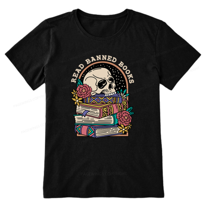 Pagewings Read Banned Book Floral Unisex Tee Unisex Classic T-shirt
