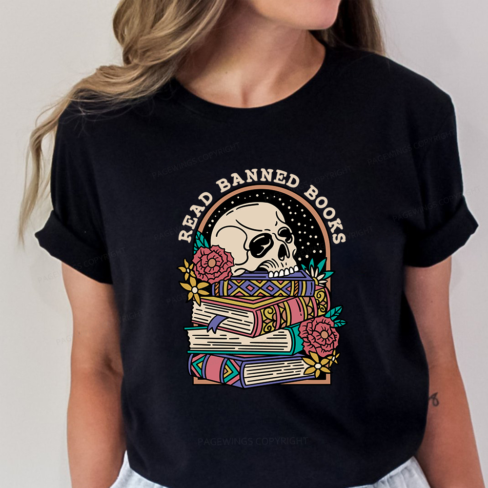 Pagewings Read Banned Book Floral Unisex Tee Unisex Classic T-shirt