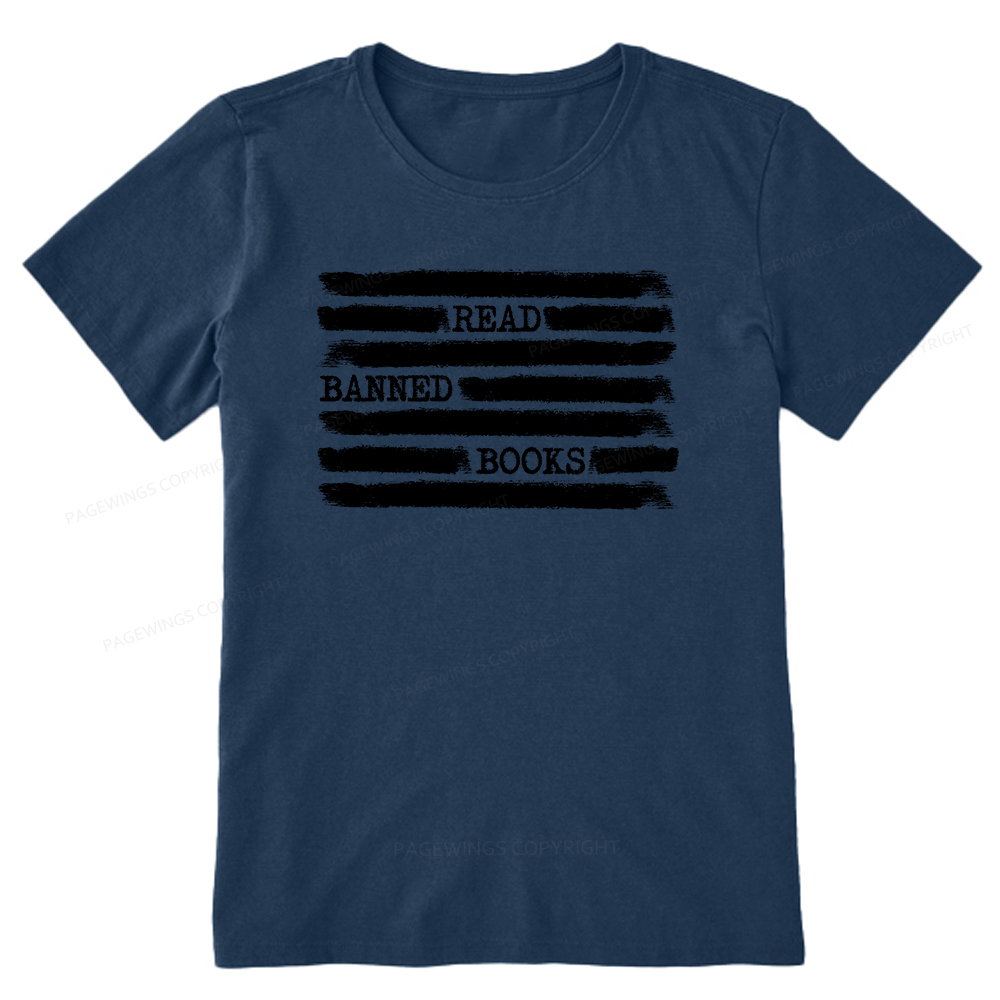 Pagewings Read Banned Books Bookworm Librarian Unisex Classic T-shirt