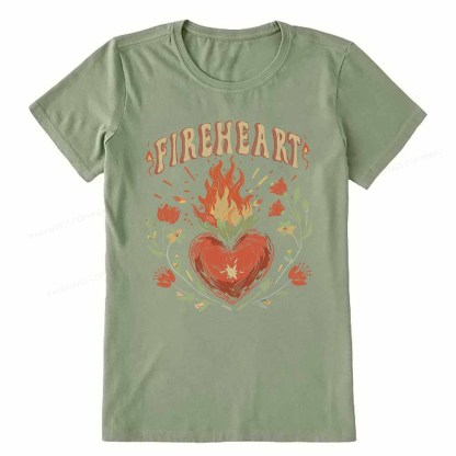 Pagewings Vintage Fire-heart Shirt Unisex Classic T-shirt