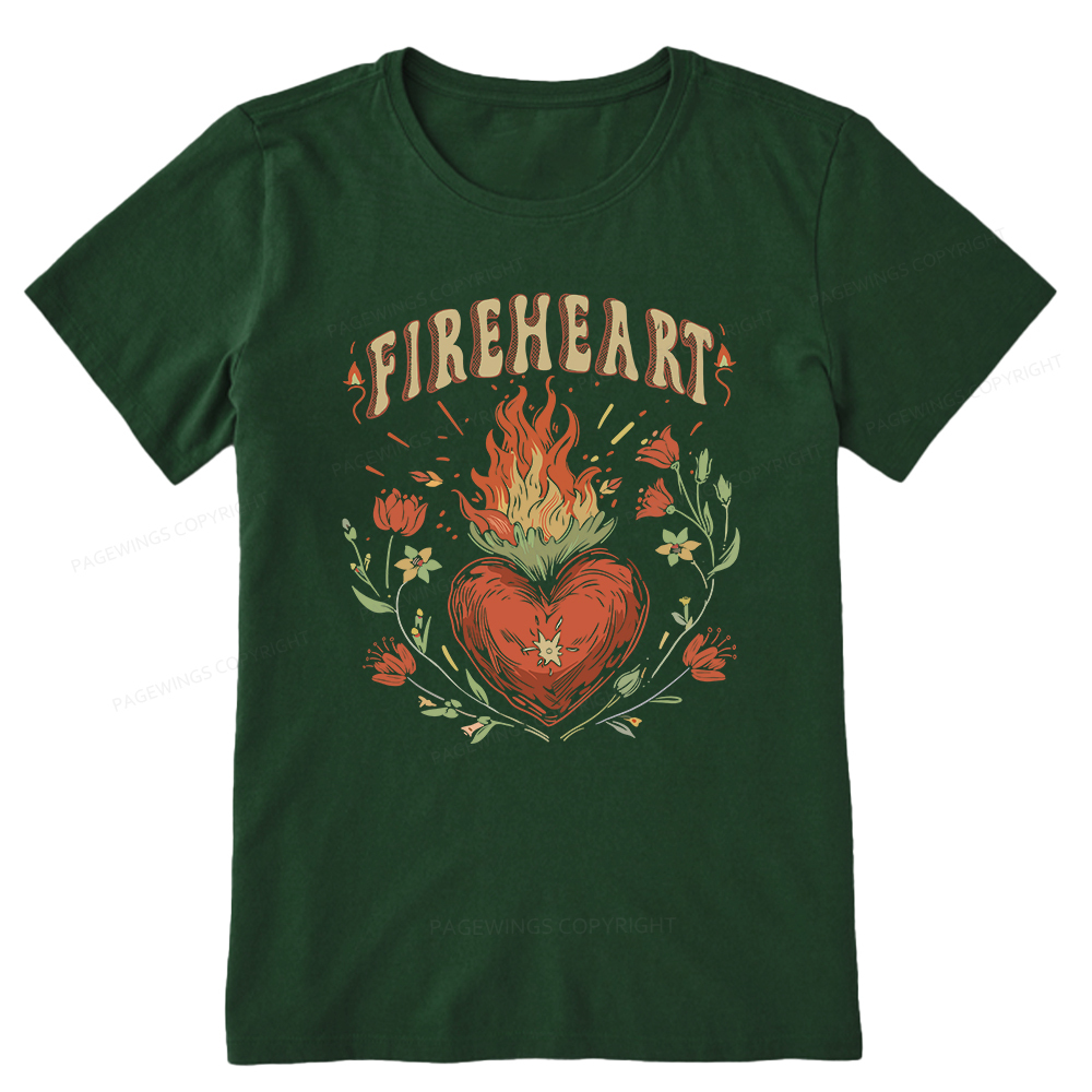 Pagewings Vintage Fire-heart Shirt Unisex Classic T-shirt