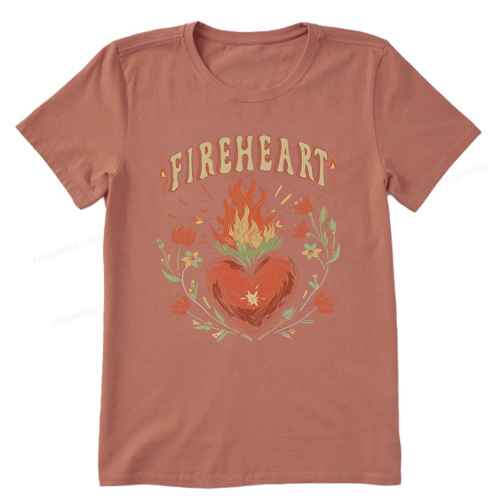 Pagewings Vintage Fire-heart Shirt Unisex Classic T-shirt