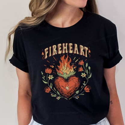 Pagewings Vintage Fire-heart Shirt Unisex Classic T-shirt