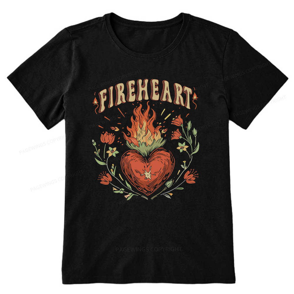 Pagewings Vintage Fire-heart Shirt Unisex Classic T-shirt