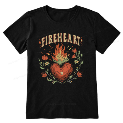Pagewings Vintage Fire-heart Shirt Unisex Classic T-shirt