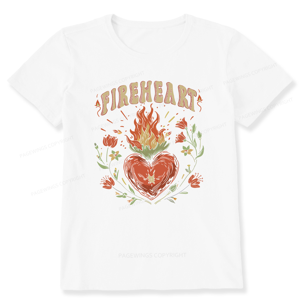 Pagewings Vintage Fire-heart Shirt Unisex Classic T-shirt