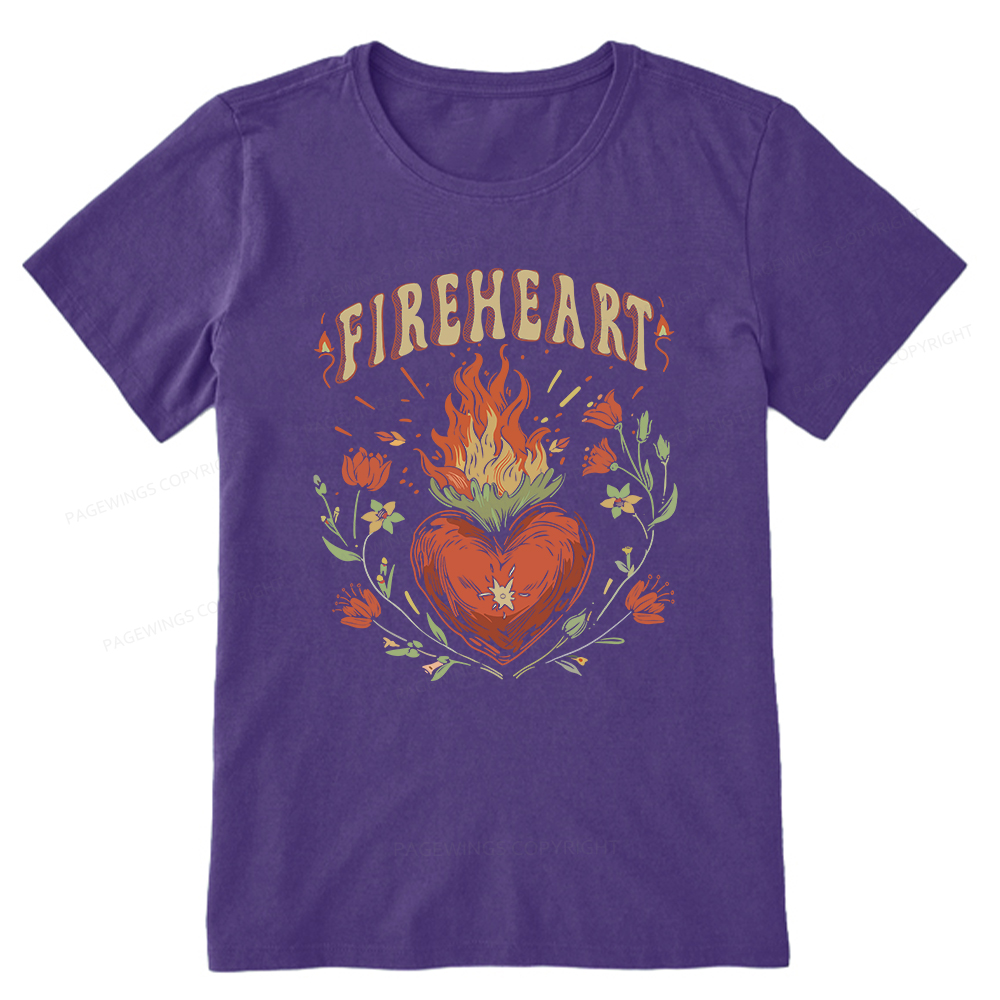 Pagewings Vintage Fire-heart Shirt Unisex Classic T-shirt
