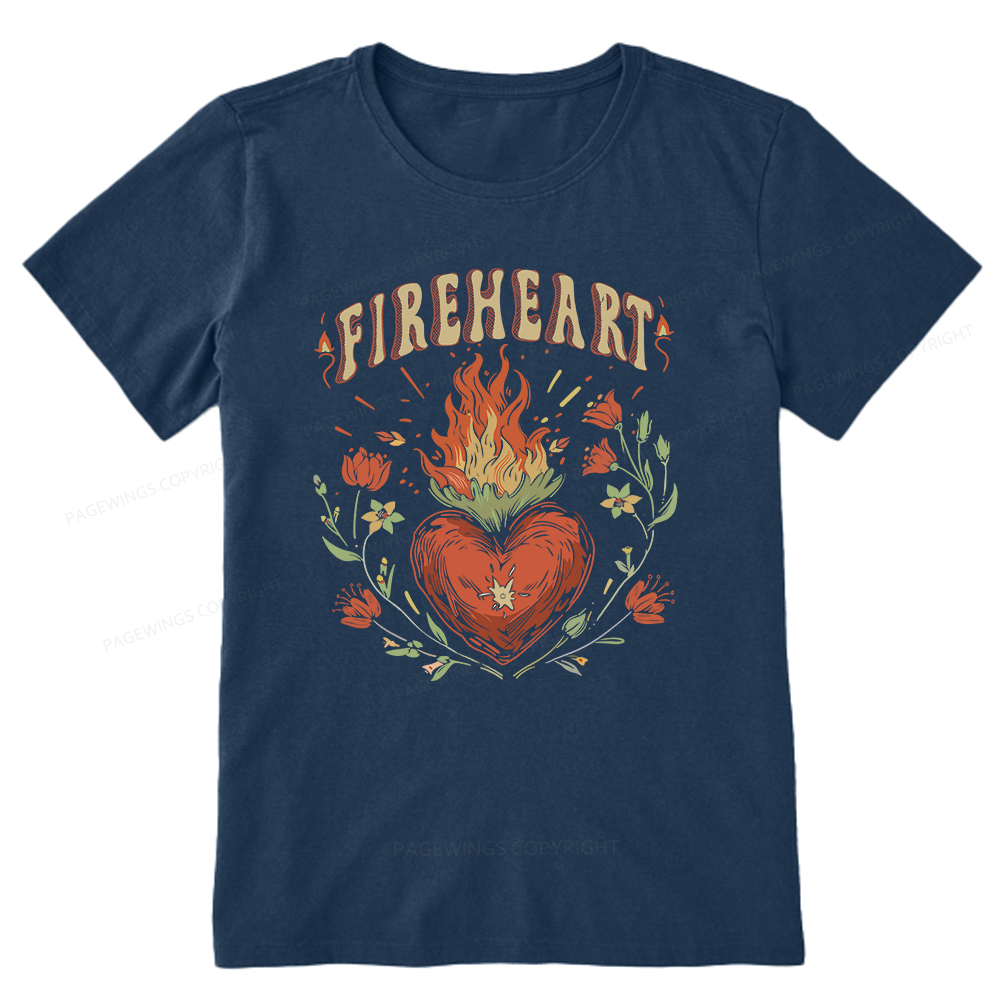 Pagewings Vintage Fire-heart Shirt Unisex Classic T-shirt