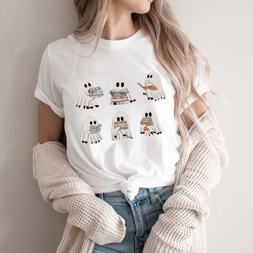 Pagewings Ghost Reading Halloween Unisex Classic T-shirt