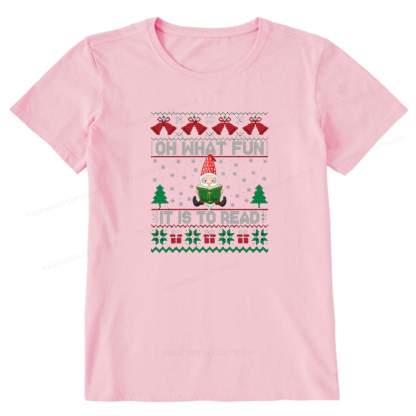 Pagewings Oh What Fun It Is To Read Unisex Classic T-shirt