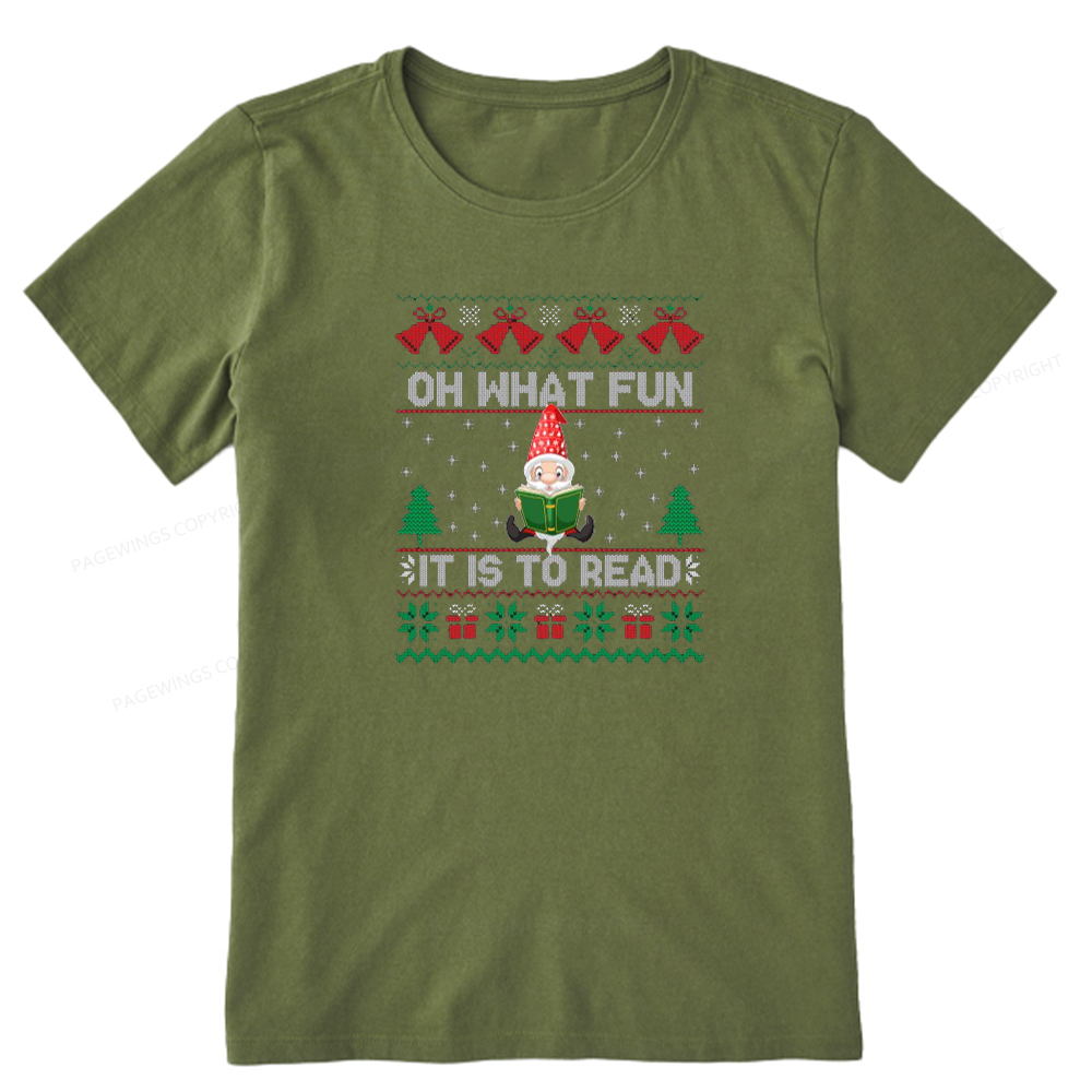 Pagewings Oh What Fun It Is To Read Unisex Classic T-shirt