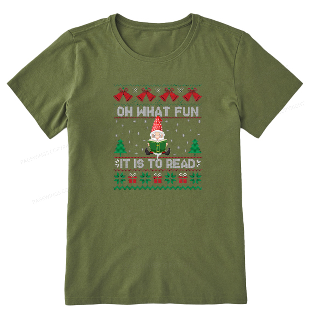 Pagewings Oh What Fun It Is To Read Unisex Classic T-shirt