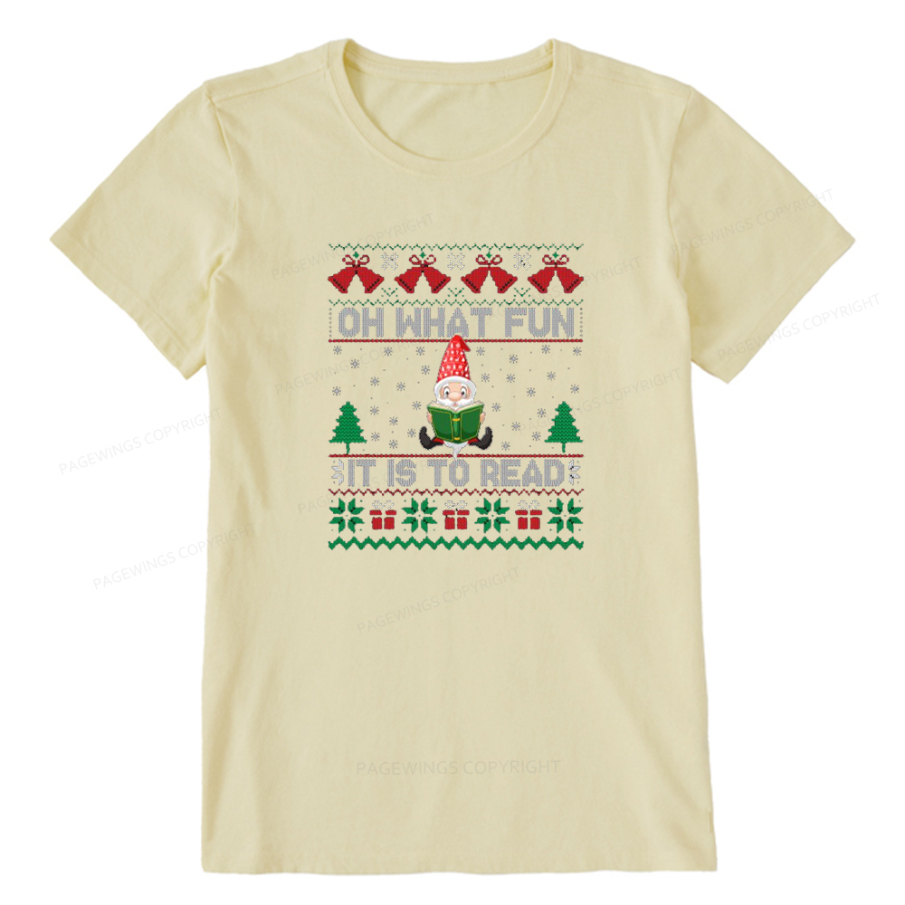 Pagewings Oh What Fun It Is To Read Unisex Classic T-shirt