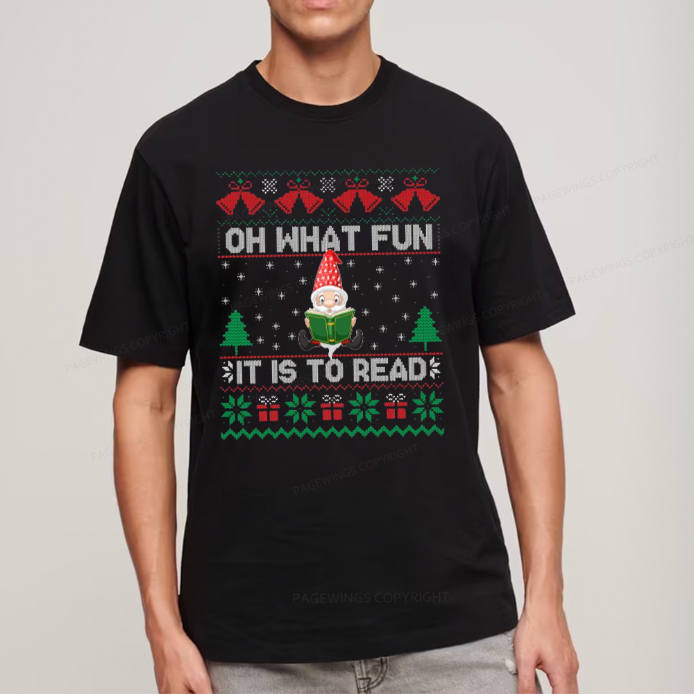 Pagewings Oh What Fun It Is To Read Unisex Classic T-shirt