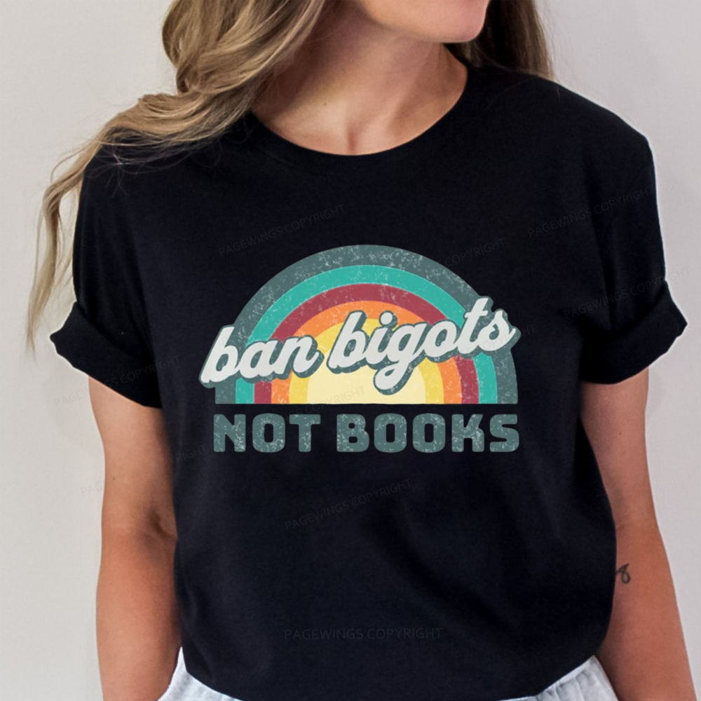 Pagewings Read Banned Books Drink Coffee Fight Evil Retro Cat Lovers T-Shirt Unisex Classic T-shirt