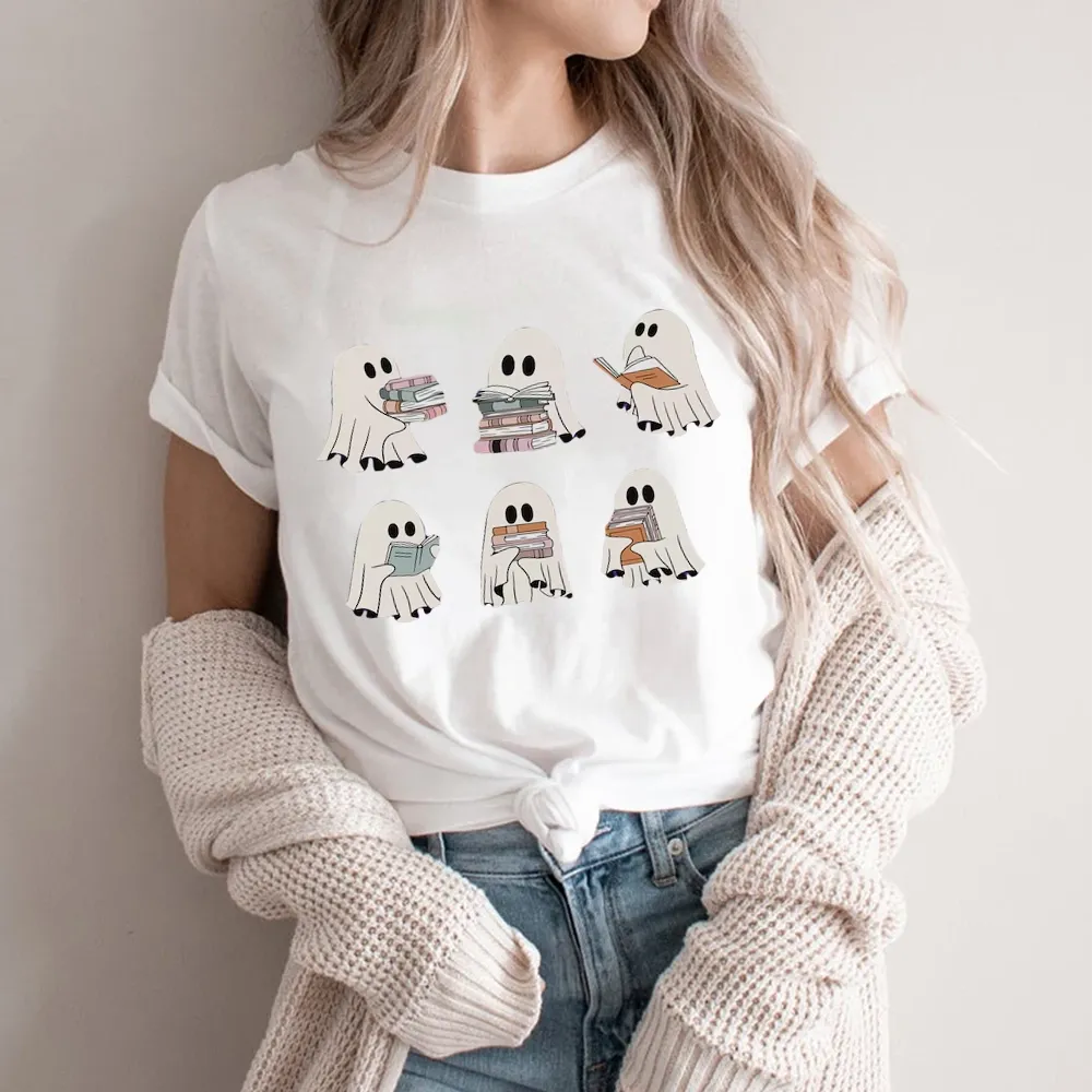Pagewings Ghost Reading Halloween Unisex Classic T-shirt