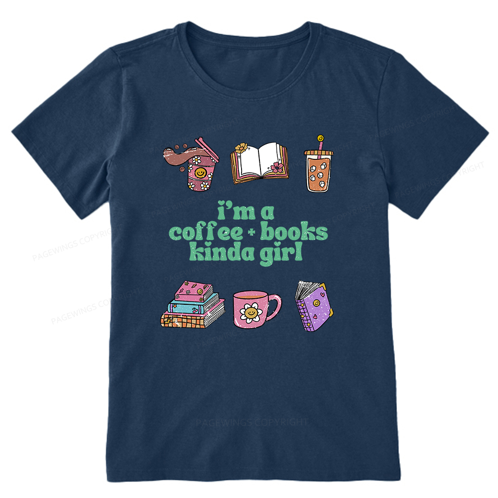 Pagewings I 'm A Coffee Books Kinda Girl Unisex Classic T-shirt-Pagewings sale