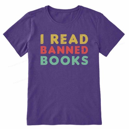 Pagewings Vintage I Read Banned Books Geek Readers T-Shirt Unisex Classic T-shirt