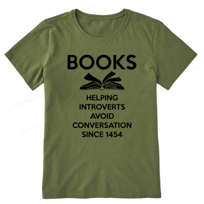 Pagewings Books Helping Introverts Avoid Conversation Since 1454 Unisex Classic T-shirt