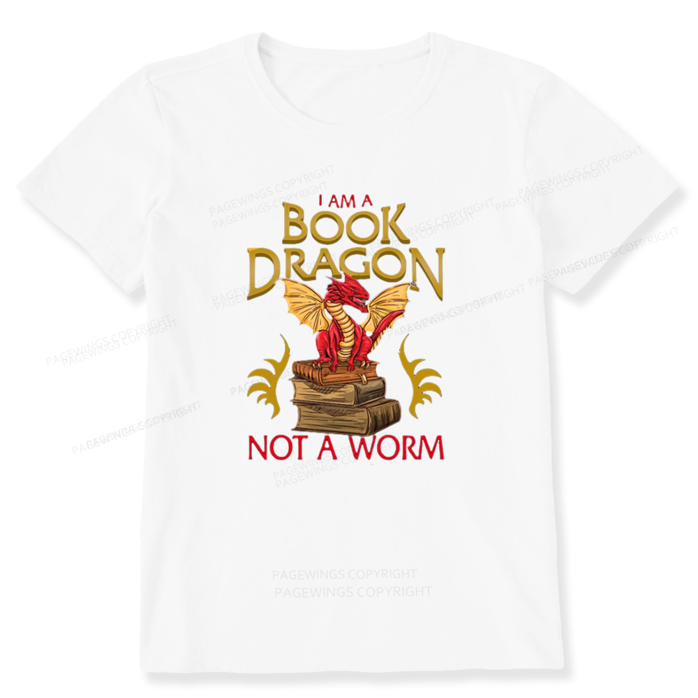 Pagewings I Am A Book Dragon Not A Worm Unisex Classic T-shirt