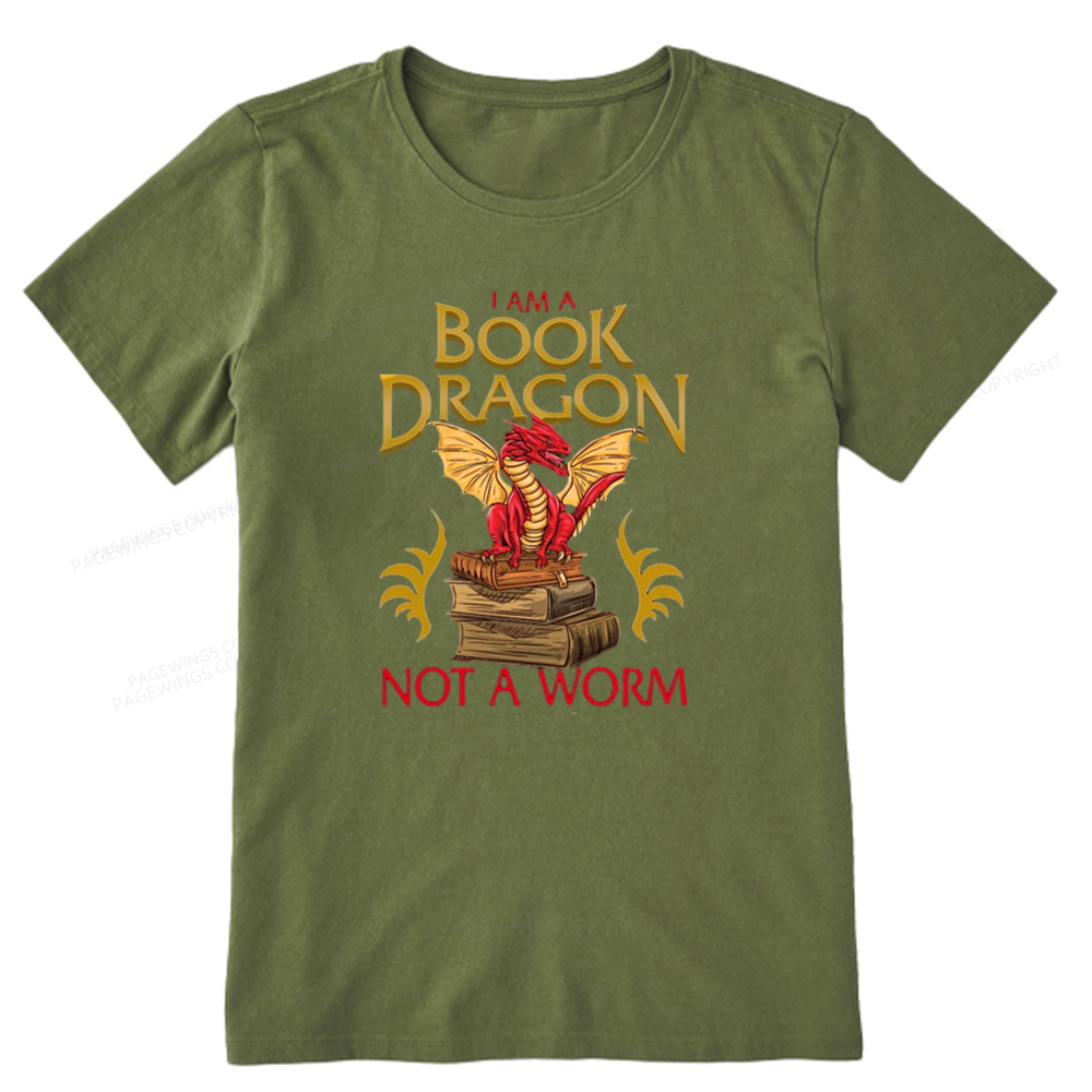 Pagewings I Am A Book Dragon Not A Worm Unisex Classic T-shirt