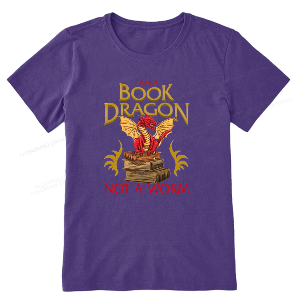 Pagewings I Am A Book Dragon Not A Worm Unisex Classic T-shirt