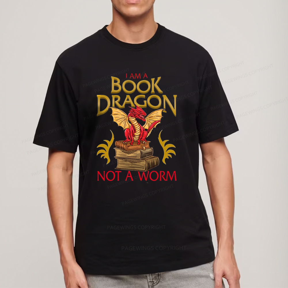 Pagewings I Am A Book Dragon Not A Worm Unisex Classic T-shirt