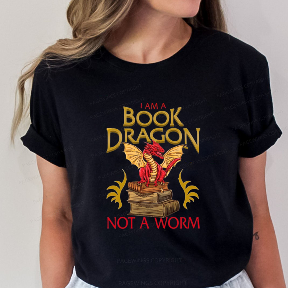 Pagewings I Am A Book Dragon Not A Worm Unisex Classic T-shirt