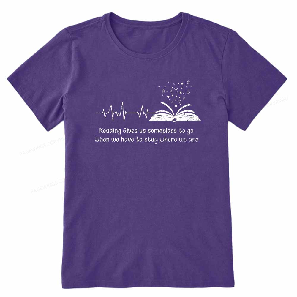 Pagewings Book Lovers Reading Reading Book Unisex Classic T-shirt