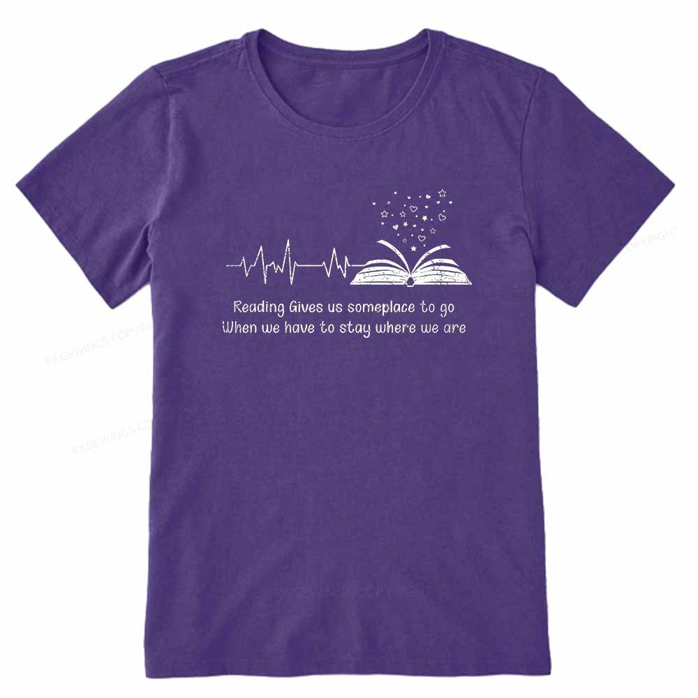 Pagewings Book Lovers Reading Reading Book Unisex Classic T-shirt