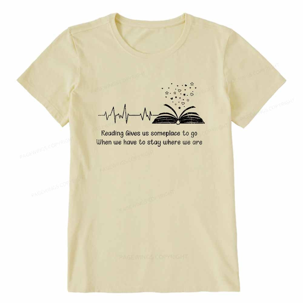 Pagewings Book Lovers Reading Reading Book Unisex Classic T-shirt