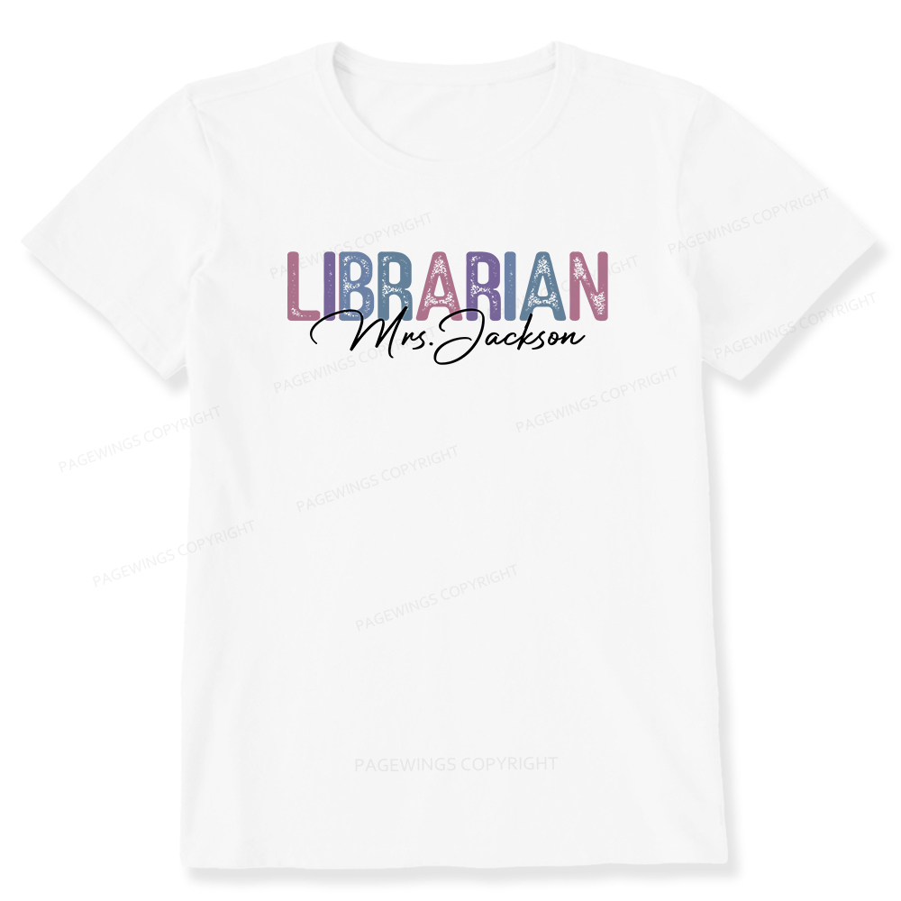 Pagewings Personalized Librarian Mrs. Jackson Unisex Classic T-shirt