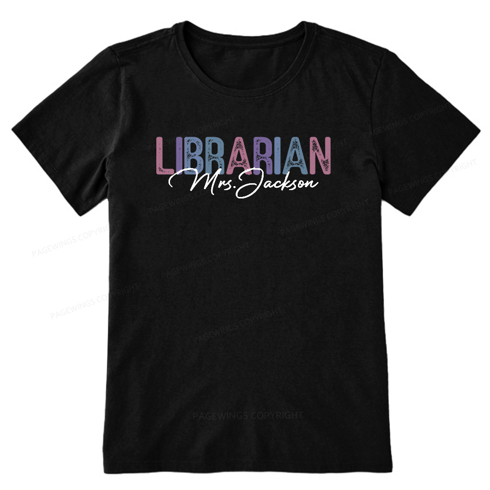 Pagewings Personalized Librarian Mrs. Jackson Unisex Classic T-shirt
