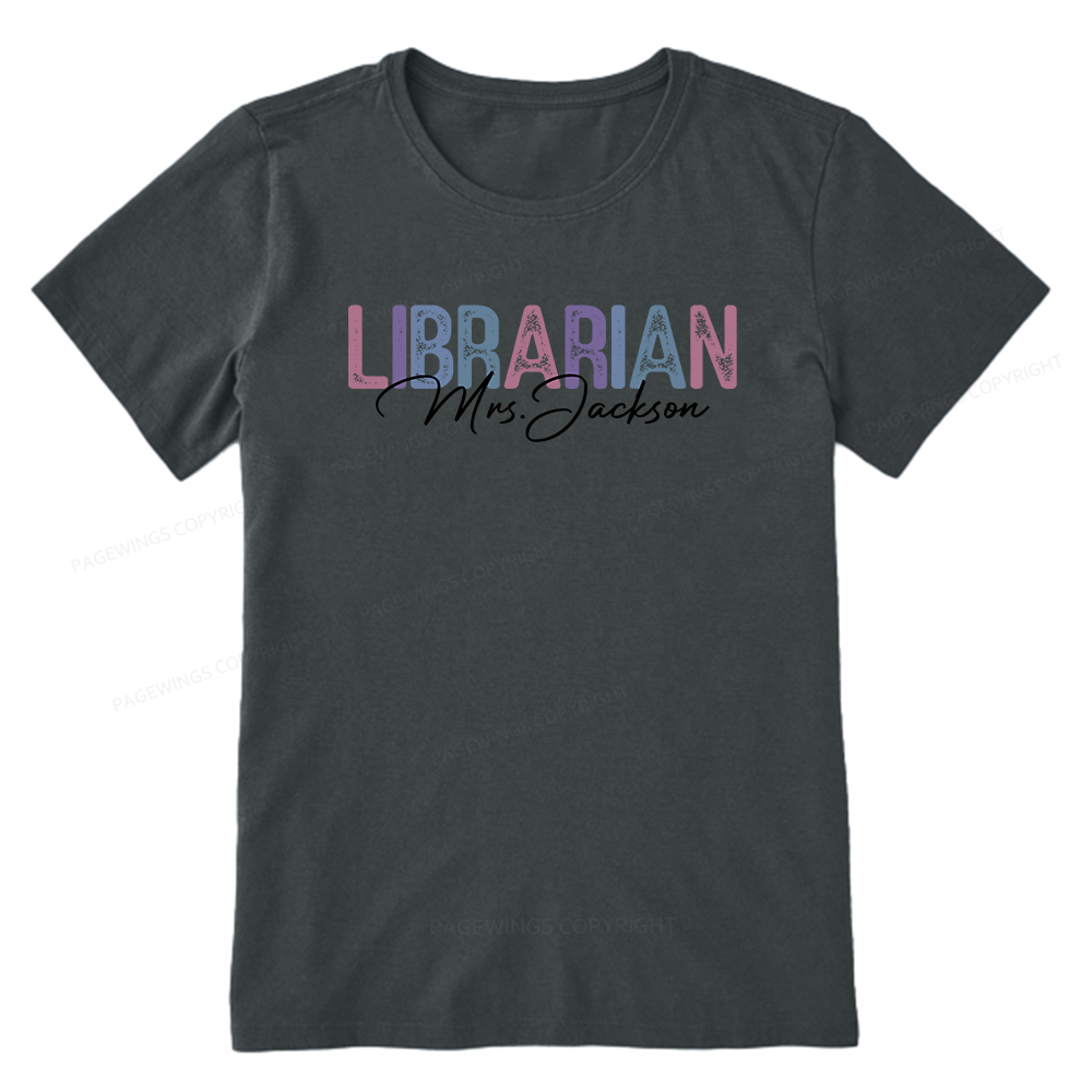 Pagewings Personalized Librarian Mrs. Jackson Unisex Classic T-shirt