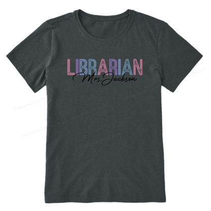 Pagewings Personalized Librarian Mrs. Jackson Unisex Classic T-shirt