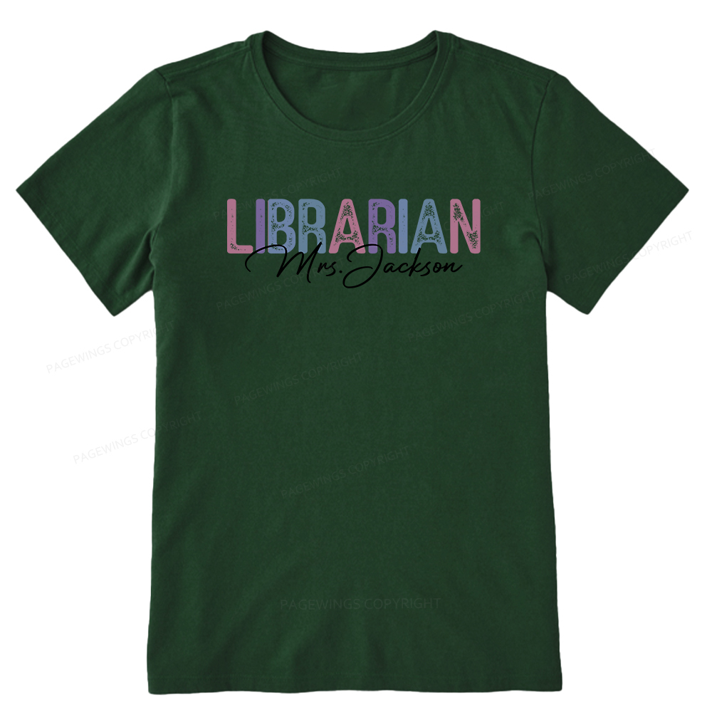Pagewings Personalized Librarian Mrs. Jackson Unisex Classic T-shirt