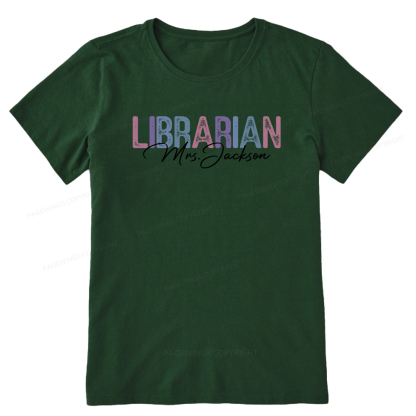 Pagewings Personalized Librarian Mrs. Jackson Unisex Classic T-shirt