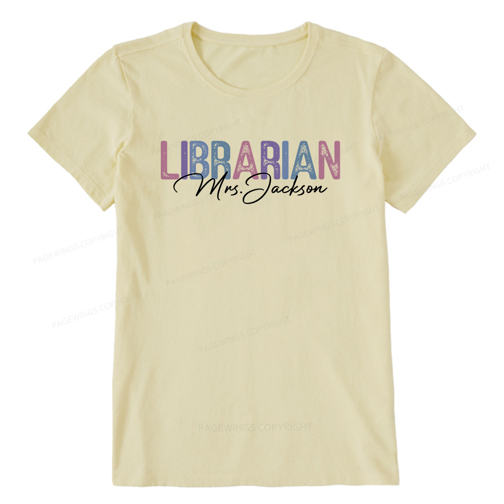 Pagewings Personalized Librarian Mrs. Jackson Unisex Classic T-shirt