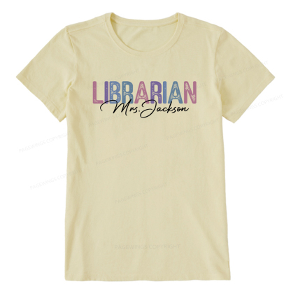 Pagewings Personalized Librarian Mrs. Jackson Unisex Classic T-shirt
