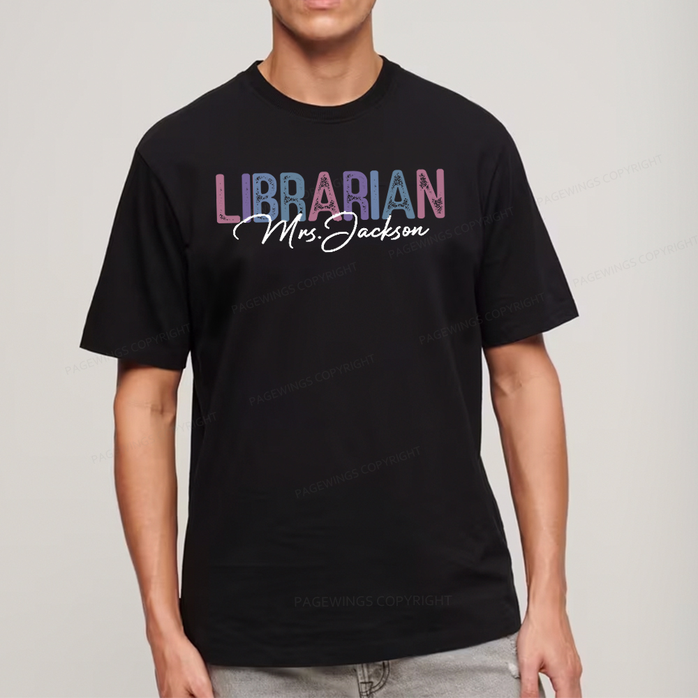 Pagewings Personalized Librarian Mrs. Jackson Unisex Classic T-shirt