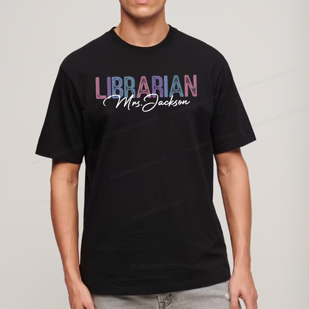 Pagewings Personalized Librarian Mrs. Jackson Unisex Classic T-shirt