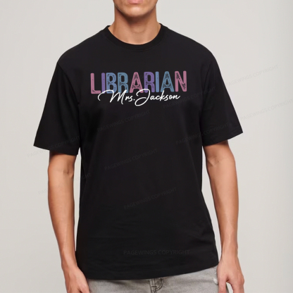 Pagewings Personalized Librarian Mrs. Jackson Unisex Classic T-shirt