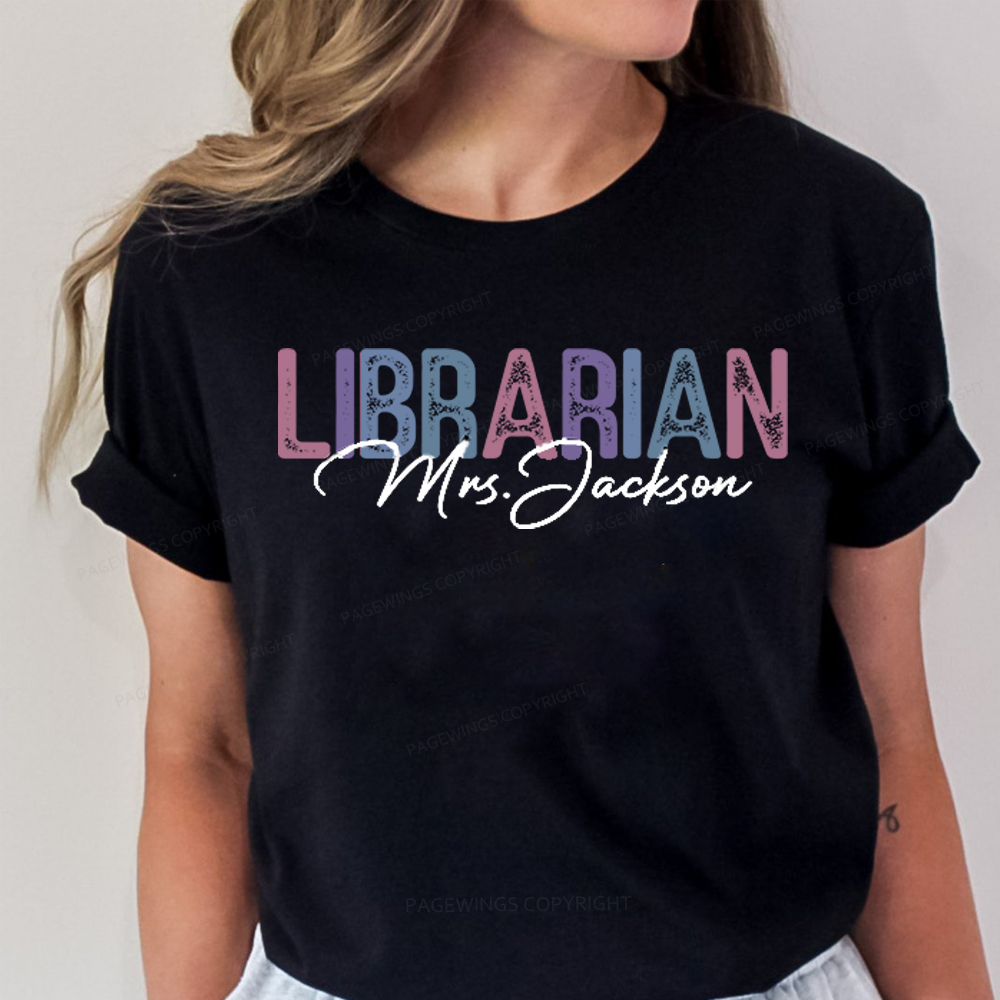 Pagewings Personalized Librarian Mrs. Jackson Unisex Classic T-shirt