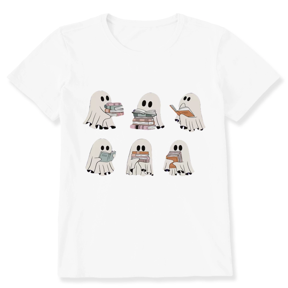 Pagewings Ghost Reading Halloween Unisex Classic T-shirt