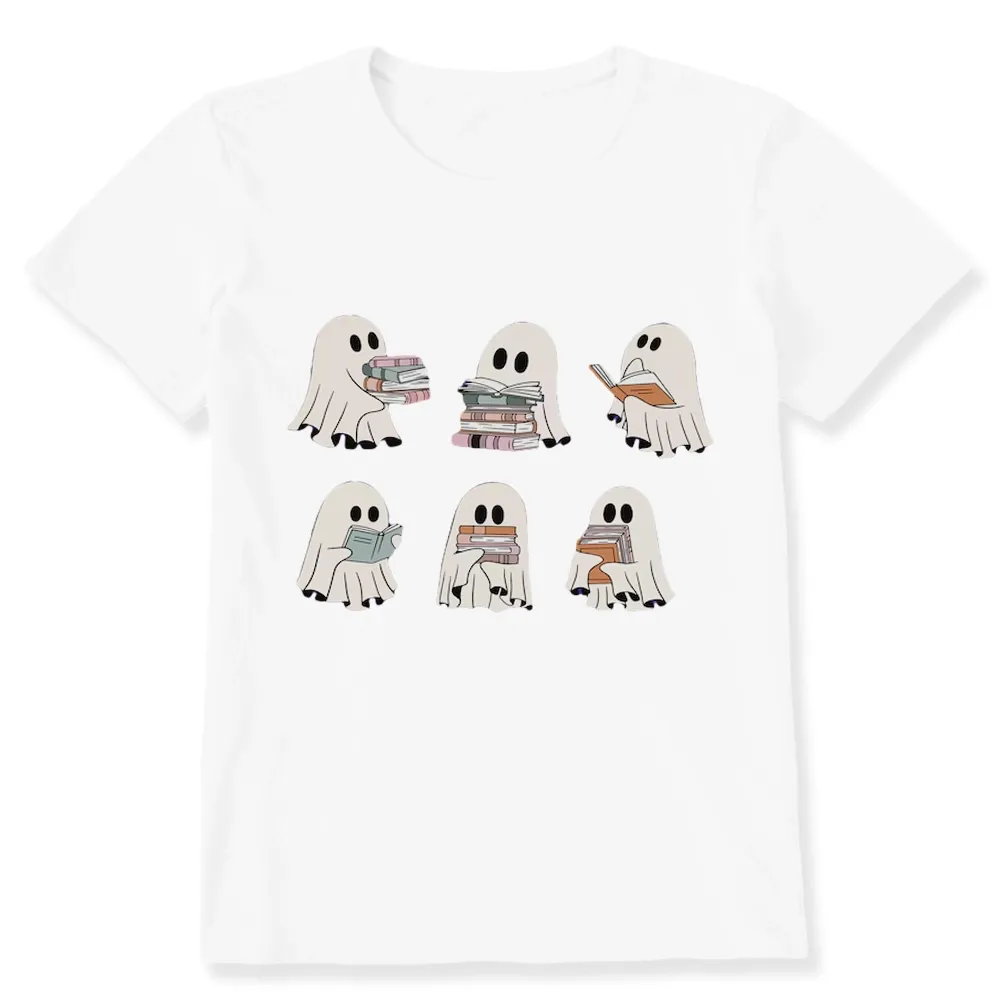 Pagewings Ghost Reading Halloween Unisex Classic T-shirt