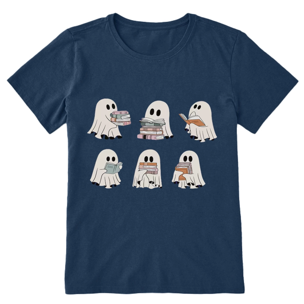 Pagewings Ghost Reading Halloween Unisex Classic T-shirt