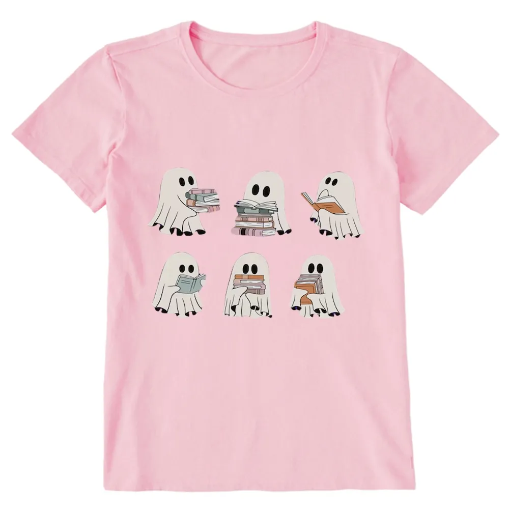 Pagewings Ghost Reading Halloween Unisex Classic T-shirt