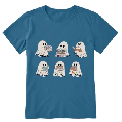 Pagewings Ghost Reading Halloween Unisex Classic T-shirt