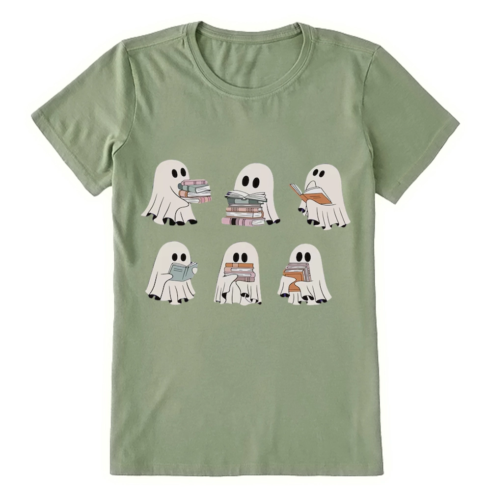 Pagewings Ghost Reading Halloween Unisex Classic T-shirt